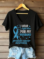 Women's Prostate Cancer Awareness Wife T-Shirt