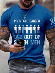 Men's Prostate Cancer Awareness Print T-Shirt