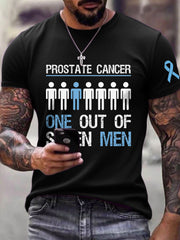 Men's Prostate Cancer Awareness Print T-Shirt