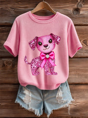 Women's Breast Cancer Awareness Pink Ribbon Short Sleeve T-shirt