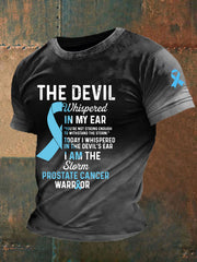 Men's Prostate Cancer Awareness Print Casual T-Shirt