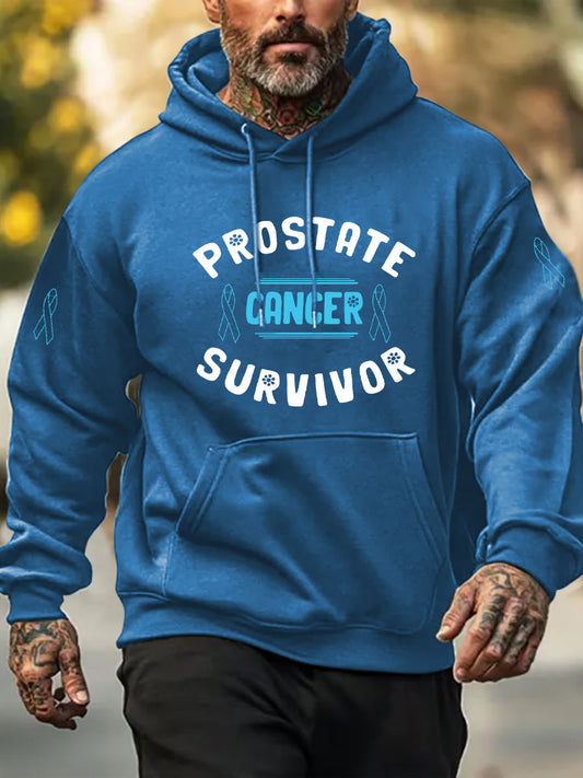Men's Prostate Cancer Awareness Print Casual Hoodie