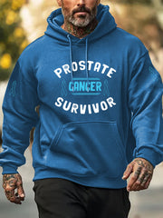 Men's Prostate Cancer Awareness Print Casual Hoodie