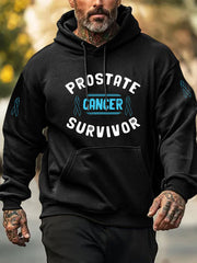 Men's Prostate Cancer Awareness Print Casual Hoodie