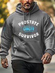 Men's Prostate Cancer Awareness Print Casual Hoodie