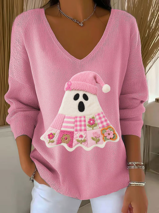 Women's Breast Cancer Awareness Print Casual Top