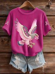 Women's Breast Cancer Awareness Print Casual T-Shirt
