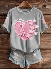 Women's Pink Dradonflies Pink Ribbon Breast Cancer Awareness Support Tee