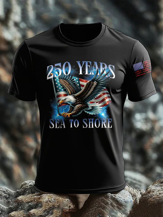 Men's Navy 250th Anniversary Crew Neck T-shirt