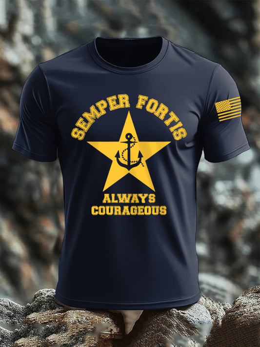 Men's Navy 250th Anniversary Crew Neck T-shirt