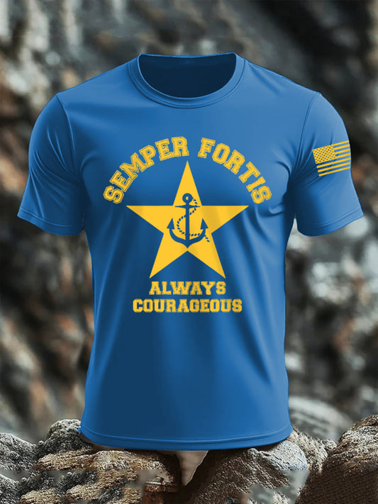 Men's Navy 250th Anniversary Crew Neck T-shirt