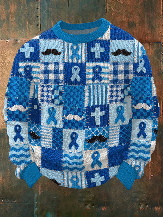 Men's Prostate Cancer Awareness Ribbon Artistic Casual Top