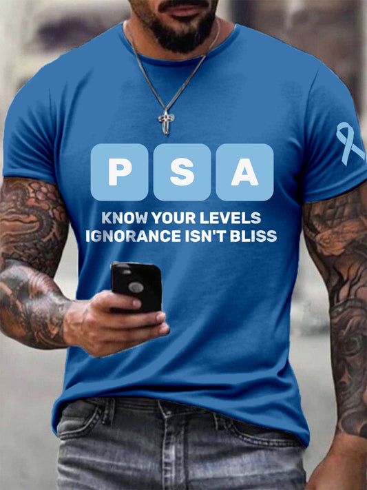 Men's Prostate Cancer Awareness Print T-Shirt