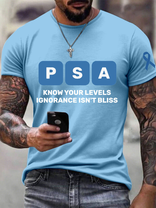 Men's Prostate Cancer Awareness Print T-Shirt