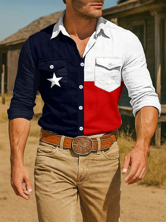 Men's Vintage Western Cowboy Shirt
