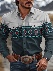 Men's Vintage Western Cowboy Shirt