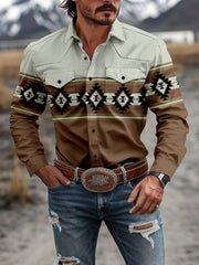 Men's Vintage Western Cowboy Shirt