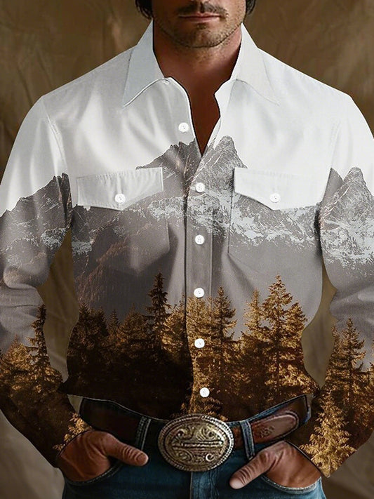 Men's Vintage Western Cowboy Shirt