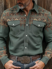 Men's Vintage Western Cowboy Shirt
