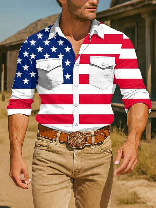 Men's Vintage Western Cowboy Shirt