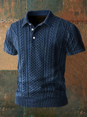 Men's Vintage Western Textured Lapel Top