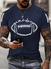 Men's Football Fans Lovers Gameday Casual Tee