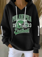 Women's Football Fans Lovers Gameday Casual Hoodie
