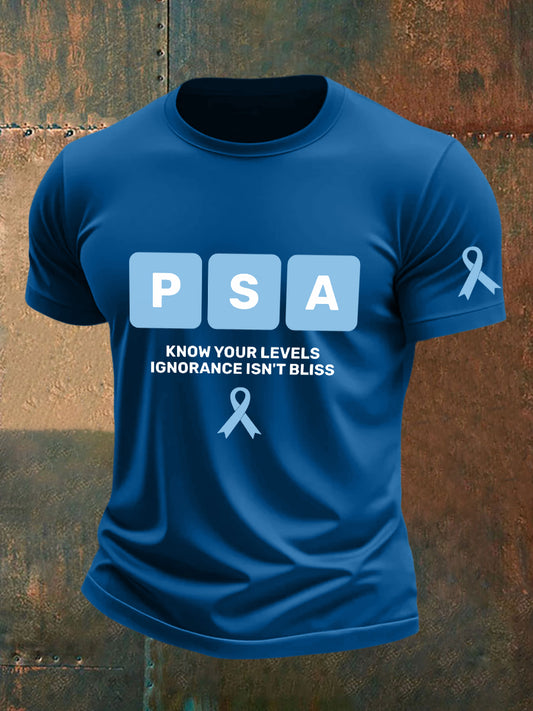 Men's Prostate Cancer Awareness Print T-Shirt