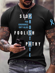 Men's Prostate Cancer Awareness Print T-Shirt