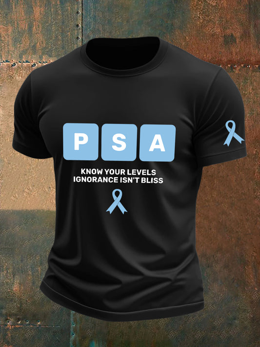 Men's Prostate Cancer Awareness Print T-Shirt