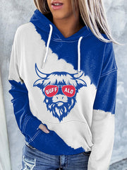 Women's Football Fans Lovers Gameday Casual Hoodie