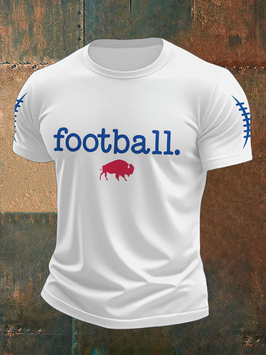 Men's Buffalo Football Lover Printed T-shirt