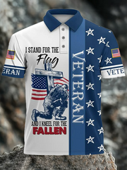 Men's American Flag Veterans Day Printed Shirt