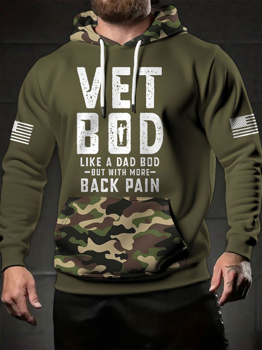 Men's Veteran Printed Hoodie