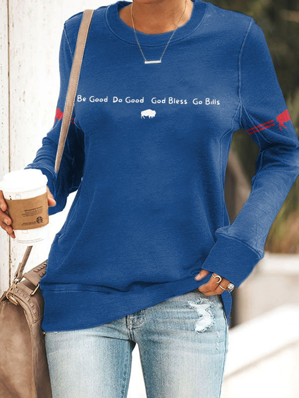 Women's Buffalo Football Lover Printed Sweatshirt
