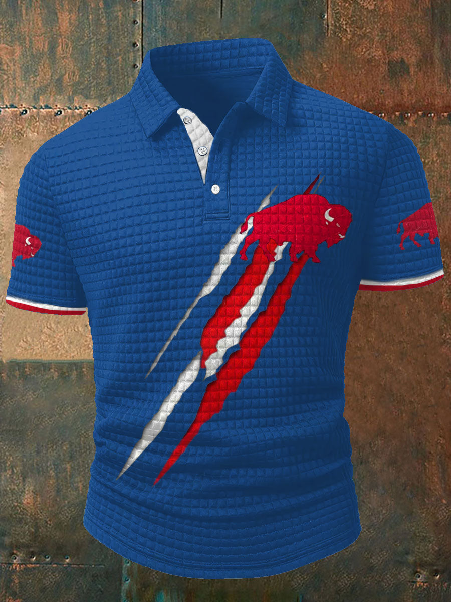 Men's Buffalo Football Lover Printed Casual Tops