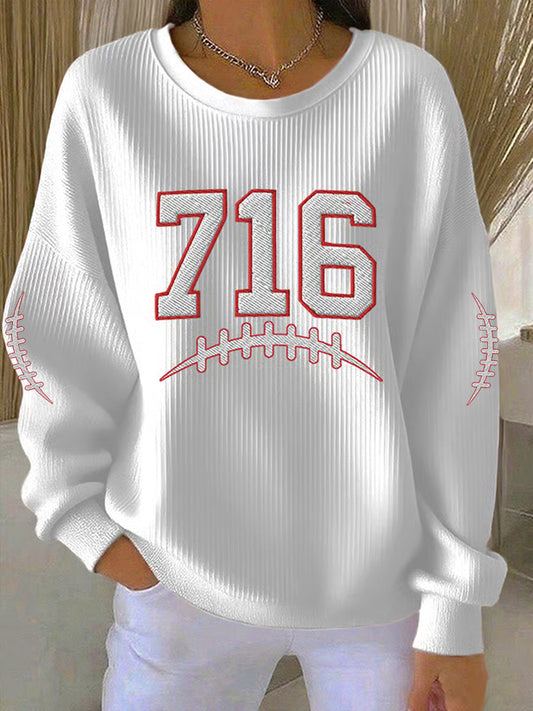 Women's Be Good Do Good God Bless Go Buffalo Football Fans Lovers Gameday Casual Sweatshirt