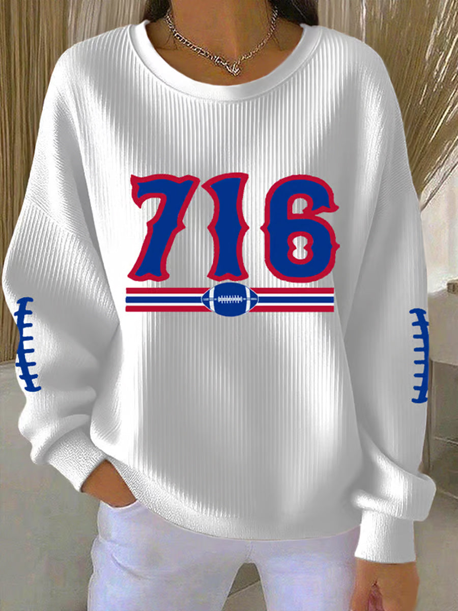 Women's Be Good Do Good God Bless Go Buffalo Football Fans Lovers Gameday Casual Sweatshirt
