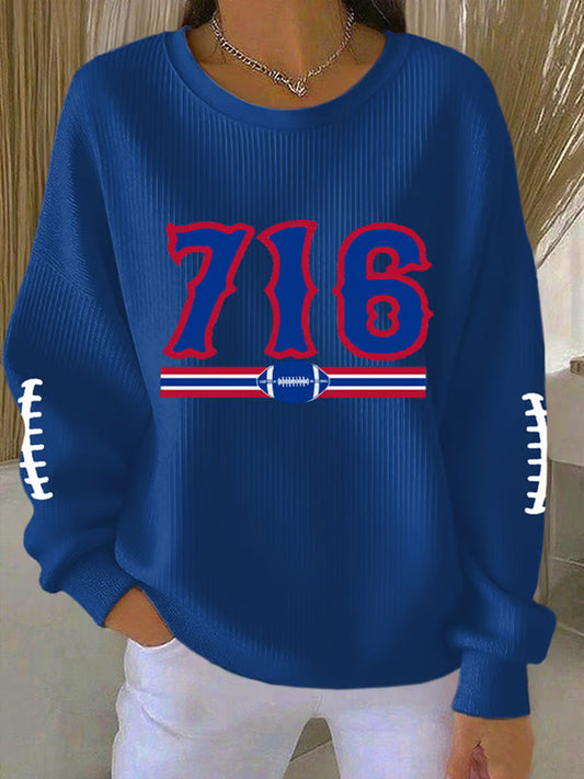 Women's Be Good Do Good God Bless Go Buffalo Football Fans Lovers Gameday Casual Sweatshirt