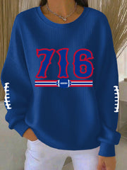 Women's Be Good Do Good God Bless Go Buffalo Football Fans Lovers Gameday Casual Sweatshirt