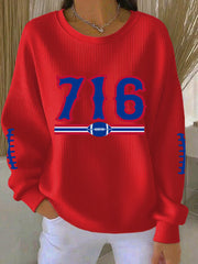 Women's Be Good Do Good God Bless Go Buffalo Football Fans Lovers Gameday Casual Sweatshirt