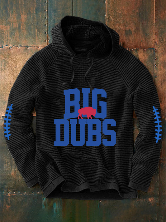 Men's Go Buffalo Big Dubs Football Fans Lovers Gameday Casual French Terry Hoodie