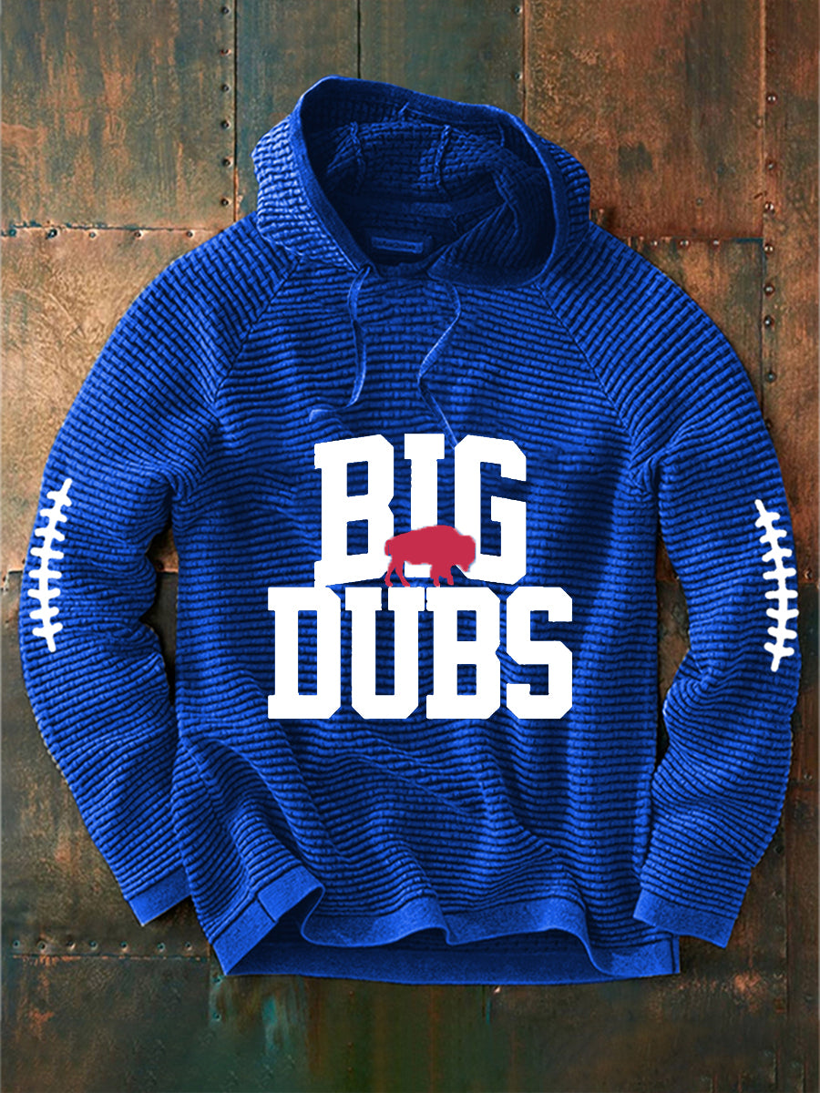 Men's Go Buffalo Big Dubs Football Fans Lovers Gameday Casual French Terry Hoodie