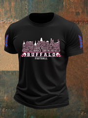 Men's Go Buffalo Football Fans Lovers Gameday Casual  Short Sleeve T-shirt