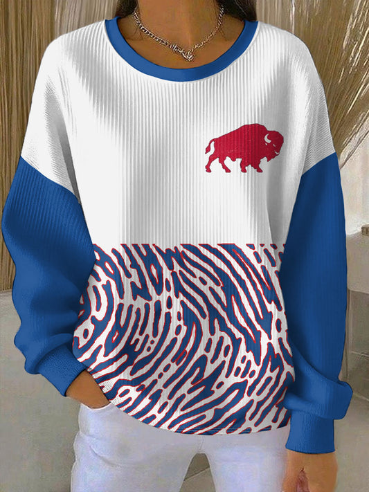 Women's Buffalo Football Lover Printed Sweatshirt