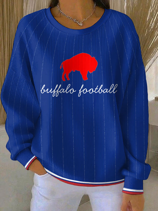 Women's Buffalo Football Lover Printed Sweatshirt