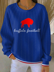 Women's Buffalo Football Lover Printed Sweatshirt