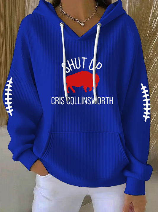 Women's Go Buffalo Football Fans Lovers Gameday Casual Sweatshirt