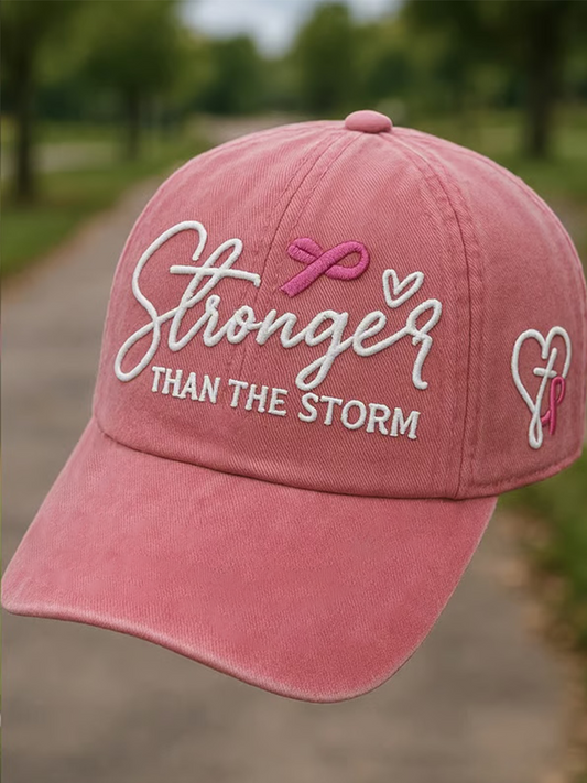 Breast Cancer Awareness Pink Ribbon Print Unisex Hat
