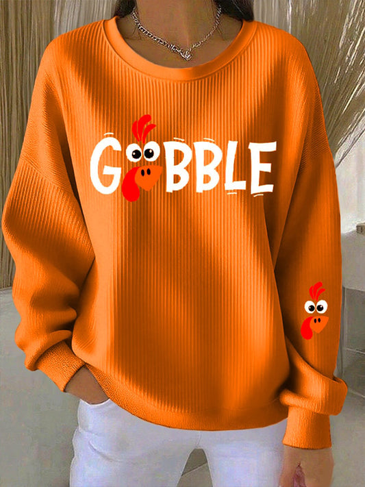 Women's Gobble Gobble Thanksgiving Casual Sweatshirt